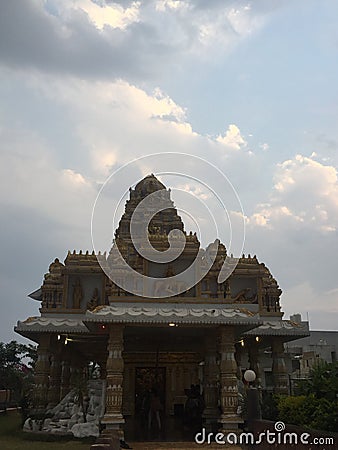 Radhe krishna Temple Amravati maharashtra Editorial Stock Photo