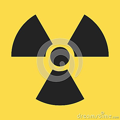 Radiaction symbol. Caution radioactive danger sign Vector Illustration