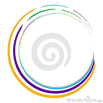 Radial abstract geometric circle desugn element. Circular shape design Vector Illustration