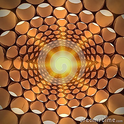 Radial abstract oval light pattern Stock Photo