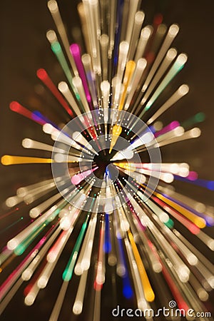 Radial blurred lights. Stock Photo