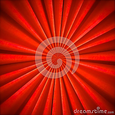 Radial Bright Orange textile pattern Stock Photo