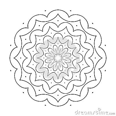 Radial Circular Geometric Pattern. Circle Design Element Vector Illustration