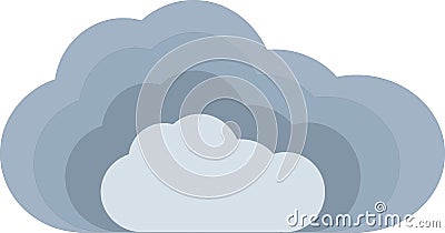 Radial divergence cloud. Server computing. Vector. Vector Illustration