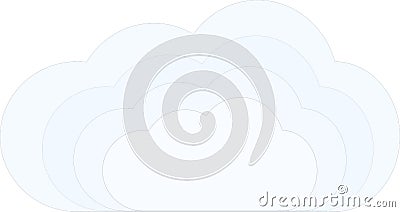 Radial divergence cloud. Server side. Data center. Vector. Vector Illustration