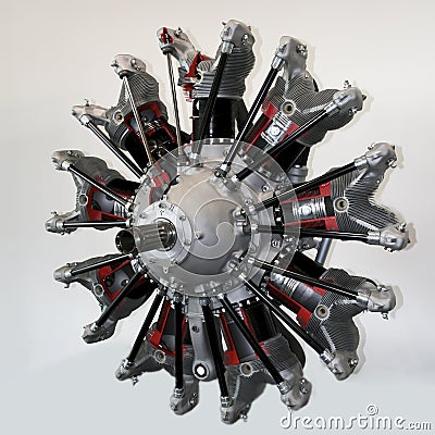 Radial engine Stock Photo