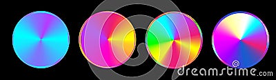 Radial gradient vector circle ring rainbow abstract design. Vector Illustration