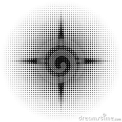 radial halftone gradient Vector Illustration