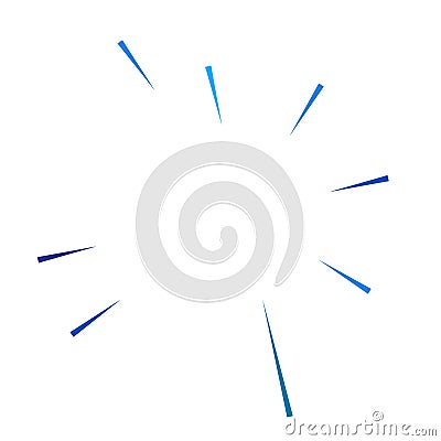 Radial, radiating lines abstract burst element. Concentric whirligig volute, helix spreading stripes. Circular, cyclic strips, Vector Illustration