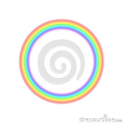 Radial rainbow icon in realistic style Stock Photo