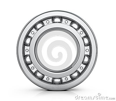 Radial roller bearing isolated white background. Stock Photo