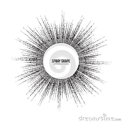 Radial Scatter Abstract Vector Round Particles Vector Illustration