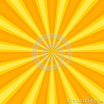 Radial yellow sun rays, bright web template texture background - Vector Vector Illustration