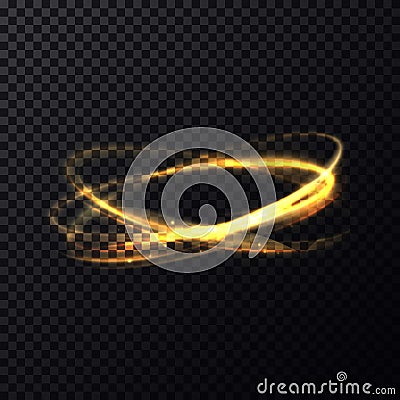 Radiance or luminosity of crossed rings and circles Vector Illustration