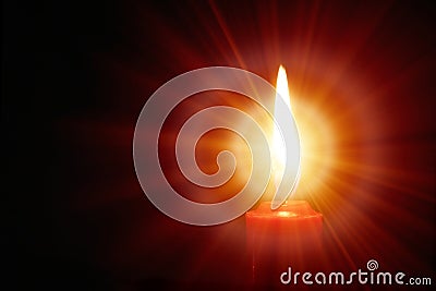 Red Candle Stock Photo