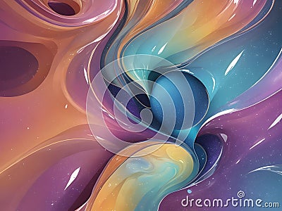 Radiant Crystal Artistry - Studio Based Photo of Mesmerizing Gradient Glitter Shapes Stock Photo