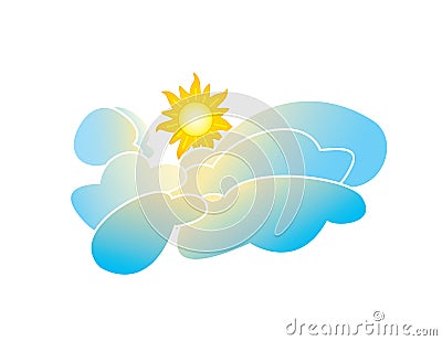 Radiant Sun and Clouds Stock Photo