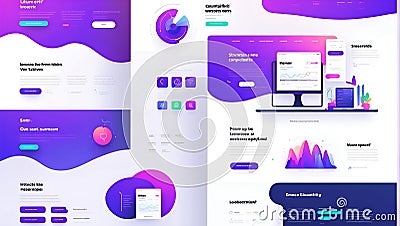 RadiantPath: Navigating UI UX Brilliance. AI generate Stock Photo