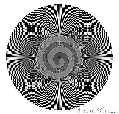 Radiating circle from lines Stock Photo