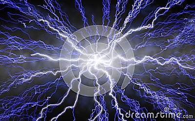 Radiating Lightning Stock Photo