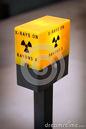 Radiation Alert Light Stock Photo