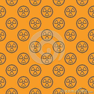 Radiation concept vector geometric outline Seamless Pattern Stock Photo