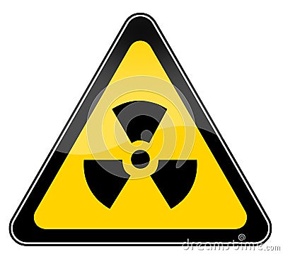 Radiation danger sign Stock Photo