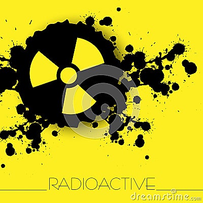 Radiation danger warning background Vector Illustration