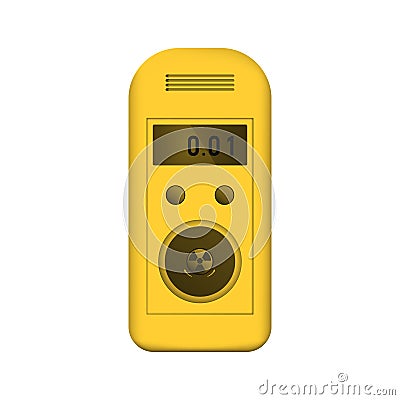 Radiation dosimeter. Vector Illustration