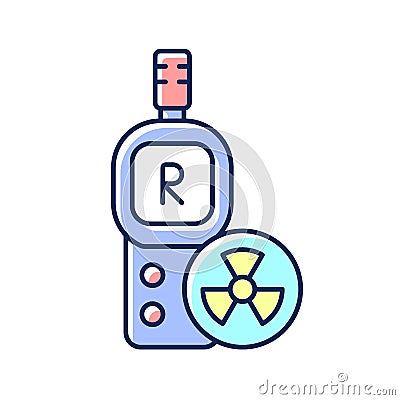 Radiation dosimeter RGB color icon Vector Illustration