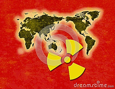 Radiation Fallout Stock Photo