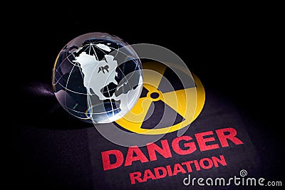 Radiation hazard sign Stock Photo