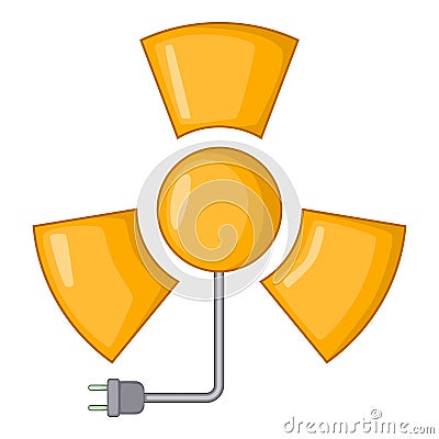 Radiation icon, cartoon style Vector Illustration