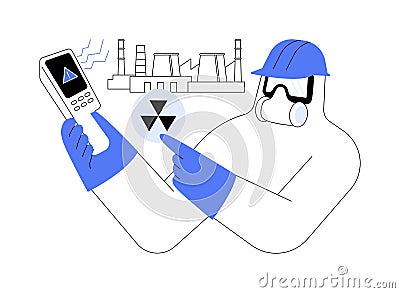 Radiation measurement abstract concept vector illustration. Vector Illustration