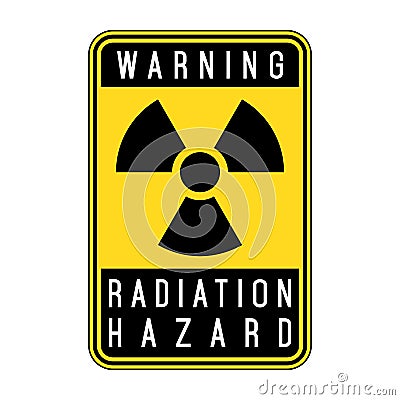 Radiation sign. Radioactivity warning, caution Vector Illustration