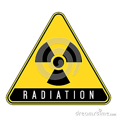 Radiation sign. Radioactivity warning, caution Vector Illustration