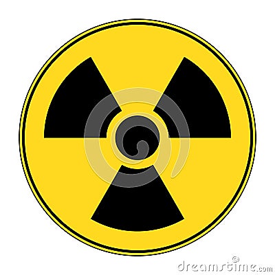 Radiation sign. Radioactivity warning, caution Vector Illustration