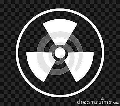 Radiation toxic symbol isolated on empty background. Flat warning sign Vector Illustration