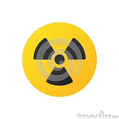 Radiation vector icon. Radioactivity black symbol isolated. Vector illustration EPS 10 Vector Illustration