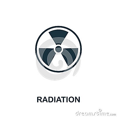 Radiation vector icon symbol. Creative sign from biotechnology icons collection. Filled flat Radiation icon for computer Vector Illustration