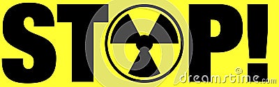 Radiation warning Stock Photo
