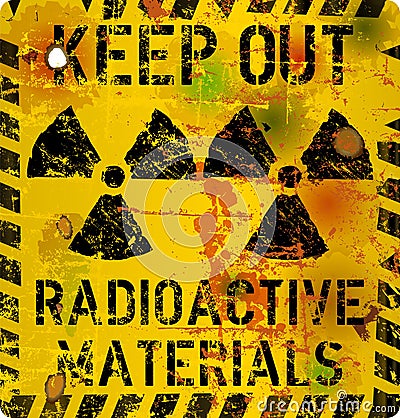 Radiation warning sign, Vector Illustration