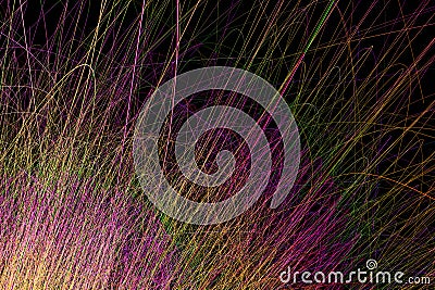 Radiative and glowing lines with gradient lines, 3d rendering Cartoon Illustration