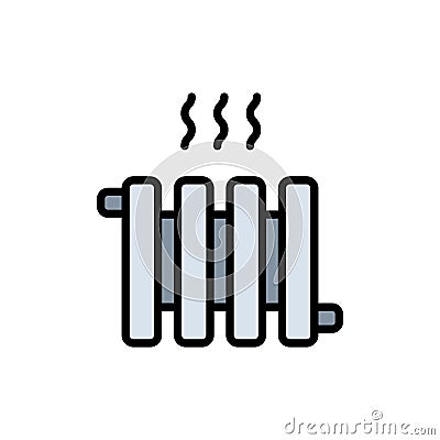 Radiator icon. Home Heating Icon. Hvac system color sign. Simple concept for your logo web mobile app UI design. Vector Vector Illustration