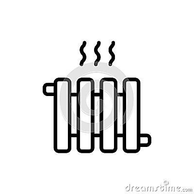 Radiator icon. Home Heating Icon. Hvac system linear sign. Simple concept for your logo web mobile app UI design. Vector Vector Illustration