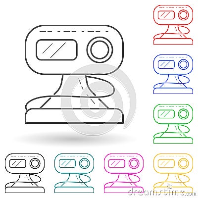 radio apparatus multi color style icon. Simple thin line, outline vector of media icons for ui and ux, website or mobile Stock Photo