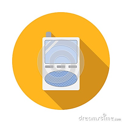 Radio baby monitor icon, flat style Stock Photo
