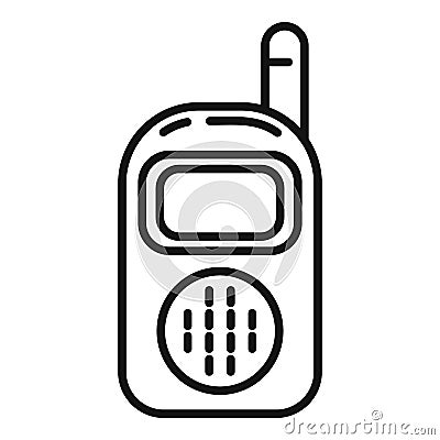 Radio baby monitor icon outline vector. Rattle toy Vector Illustration
