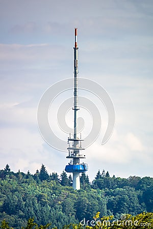 radio broadcast tower in the black forest area Kaiserstuhl Germany Stock Photo