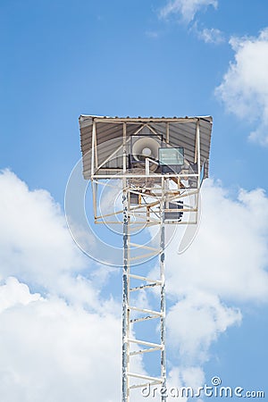 Radio broadcast tower Stock Photo